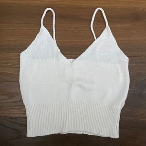 Brandy Melville white crop top ONE SIZE